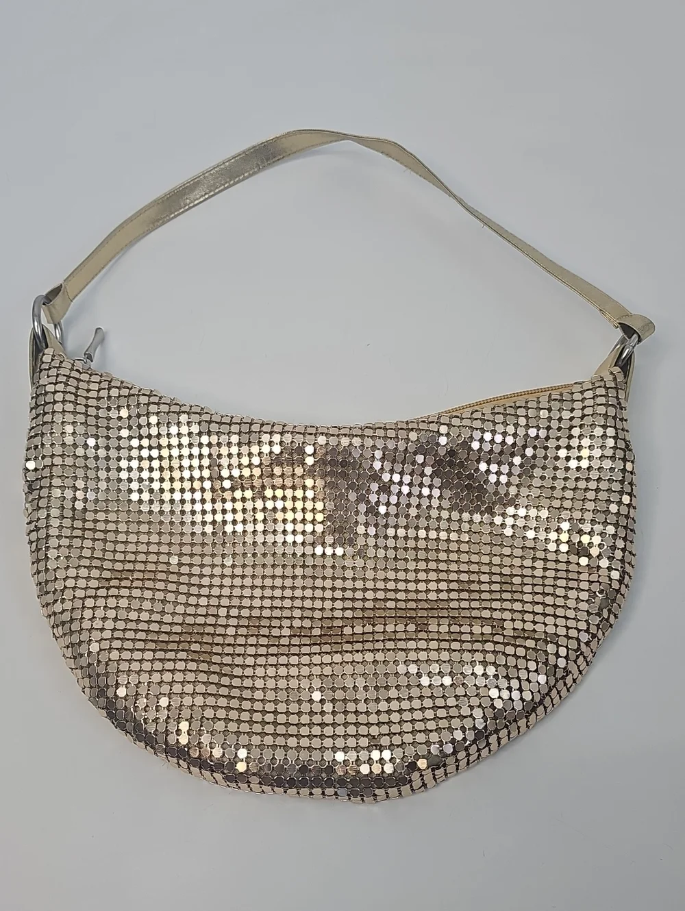 Gold Disco Hobo Bag Mini Festival Party Evening 70s Throwback Party
